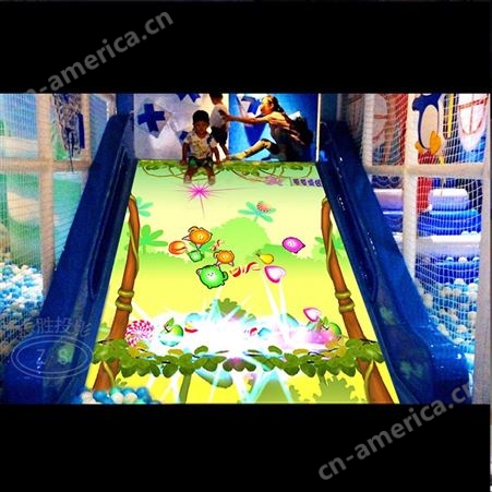 互动投影滑梯 室内儿童乐园 淘气堡游戏玩梯 3D沉浸式 AR影投高清