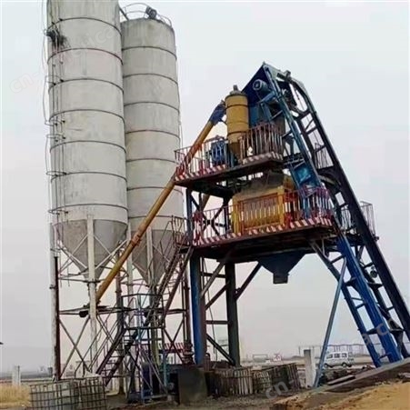 云南搅拌站厂家  双120型拌合站   混凝土商混站100吨水泥罐