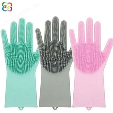 硅胶家务手套多功能硅胶洗碗手套博高硅胶清洁手套