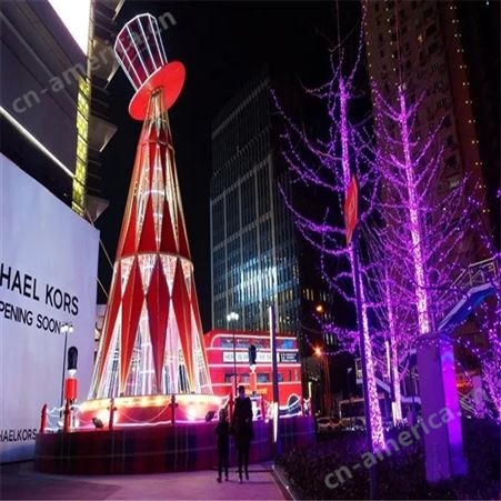 仿真树厂家人造大型圣诞树_LED圣诞树装饰圣诞节布置大型圣诞树来图定制_厂家