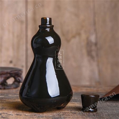 1斤装陶瓷酒瓶 异型陶瓷酒瓶 天恒陶瓷 葫芦型酒瓶 造型精美