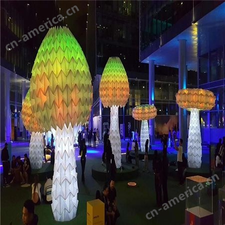 公园装饰LED蘑菇树灯_网红机械七彩蘑菇树灯_  量大从优