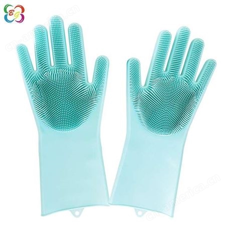 硅胶家务手套多功能硅胶洗碗手套博高硅胶清洁手套
