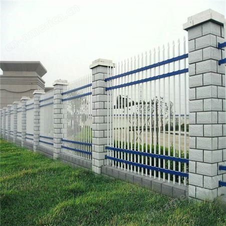 锌钢护栏学校庭院防爬铁艺围栏规格多样厂区别墅庭院围墙栏杆