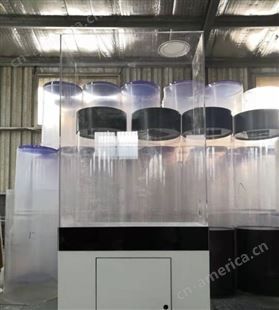 蓝晶亚克力羽绒灯箱方形展示柜风机可调速配继电器和灯光