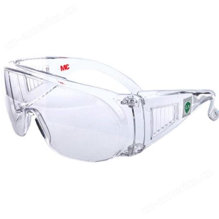 3M护目镜1611HC访客用防护眼镜防紫外线防刮擦侧翼排风通气视野开