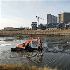 沼泽地挖掘机出租 达州水上挖机出租供应
