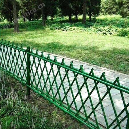 绿色仿竹栏杆 景区园艺仿竹护栏 农村庭院不锈钢栏杆