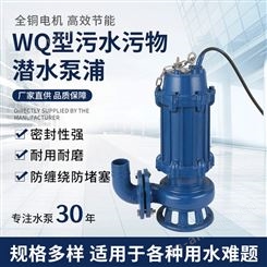 广东羊城WQ型潜污提升泵 铸铁污水泵排污泵潜水泵 污水污物潜水泵浦