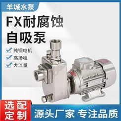 FX不锈钢自吸泵 耐腐蚀卧式提升泵 自吸磁力泵 羊城水泵