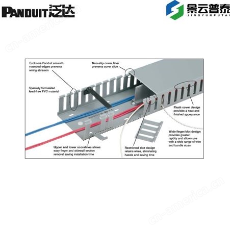 美国泛达Panduit HC2LG6 景云线槽 线槽盖板 无铅PVC 美国泛达Panduit代理