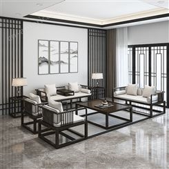 新中式沙发 白蜡木全实木 中式禅意客厅别墅沙发组合现代简约家具 可定做