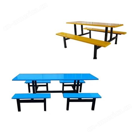 学校食堂餐桌椅 连体餐桌椅 小吃店食堂餐桌椅 黑龙江手拉手